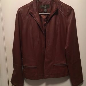 Tan Genuine Lamb Leather Jacket